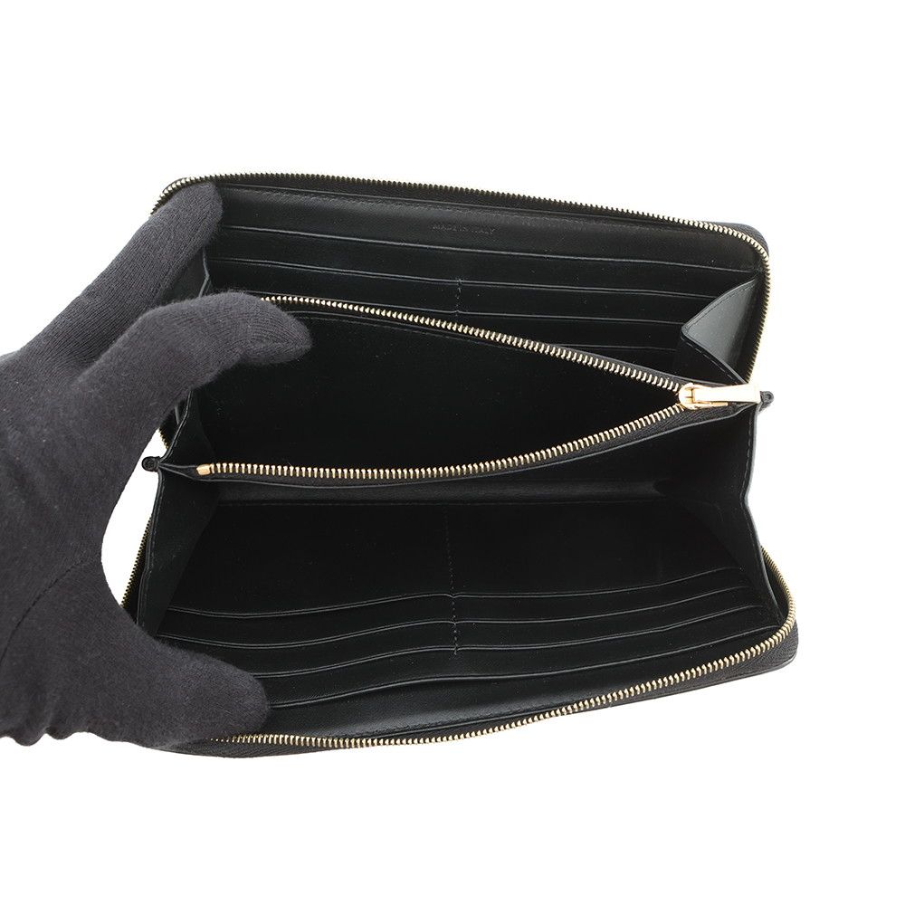 Celine Wallet Large Zip Triomphe Black