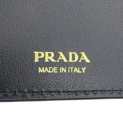 Prada Wallet City Calfskin Tab Triangle Logo Leather