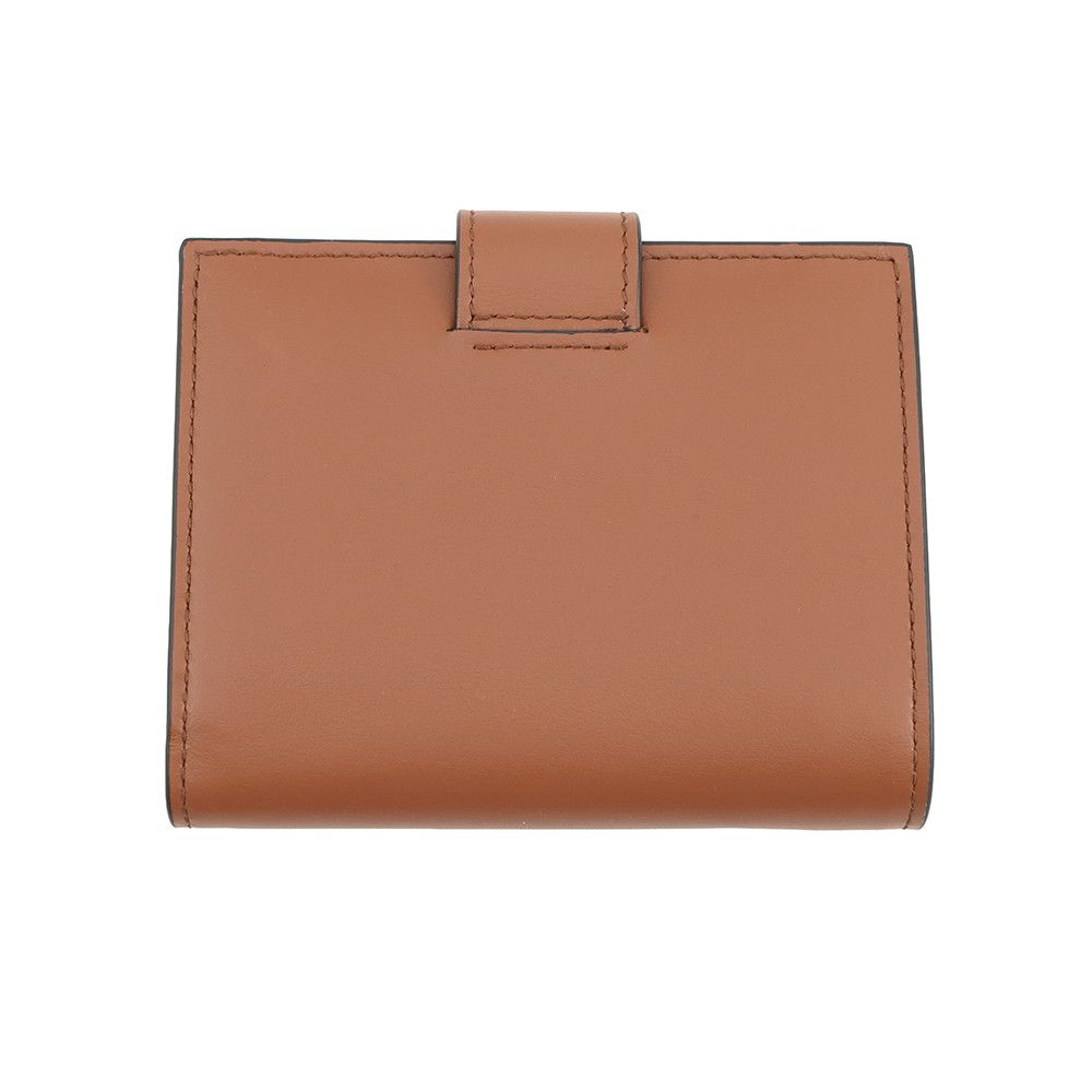 Prada Bifold Wallet City Calfskin Tab Triangle Logo Leather Compact