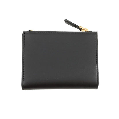 Prada Bifold Wallet Triangle Logo Compact Leather Black