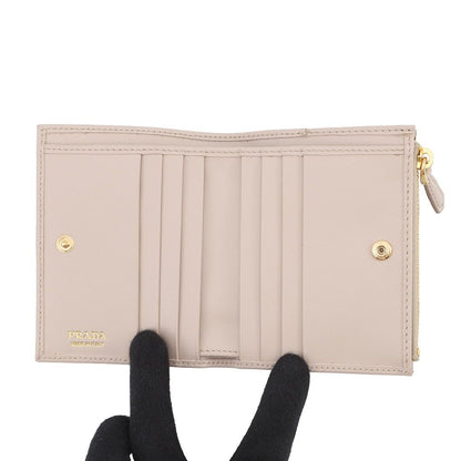 Prada Bifold Wallet Triangle Logo Compact Leather