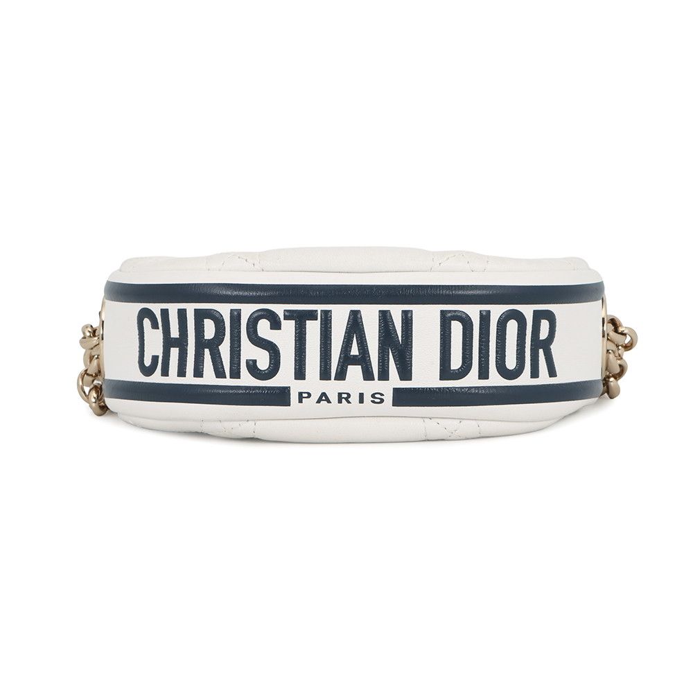 Dior Handbag Macro Cannage Vibe Micro Hobo 2-Way White