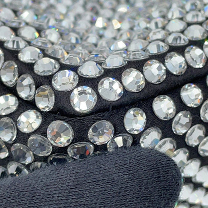 Prada Shoulder Bag Triangle Pouch Crystal Bijou Satin Black