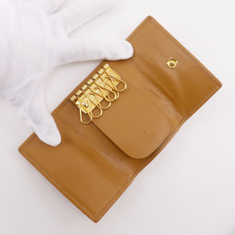 Gucci 033 GG Canvas Yellow Earth Color Key Case Key Holder