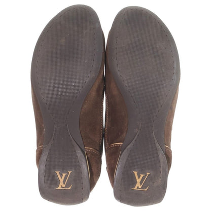 Louis Vuitton Monogram Suede Driving Shoes Brown