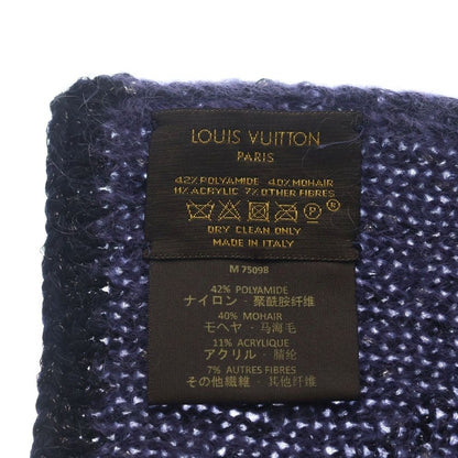 Louis Vuitton Echarpe Mono Sunset Mohair Blend Knit Scarf Navy Purple