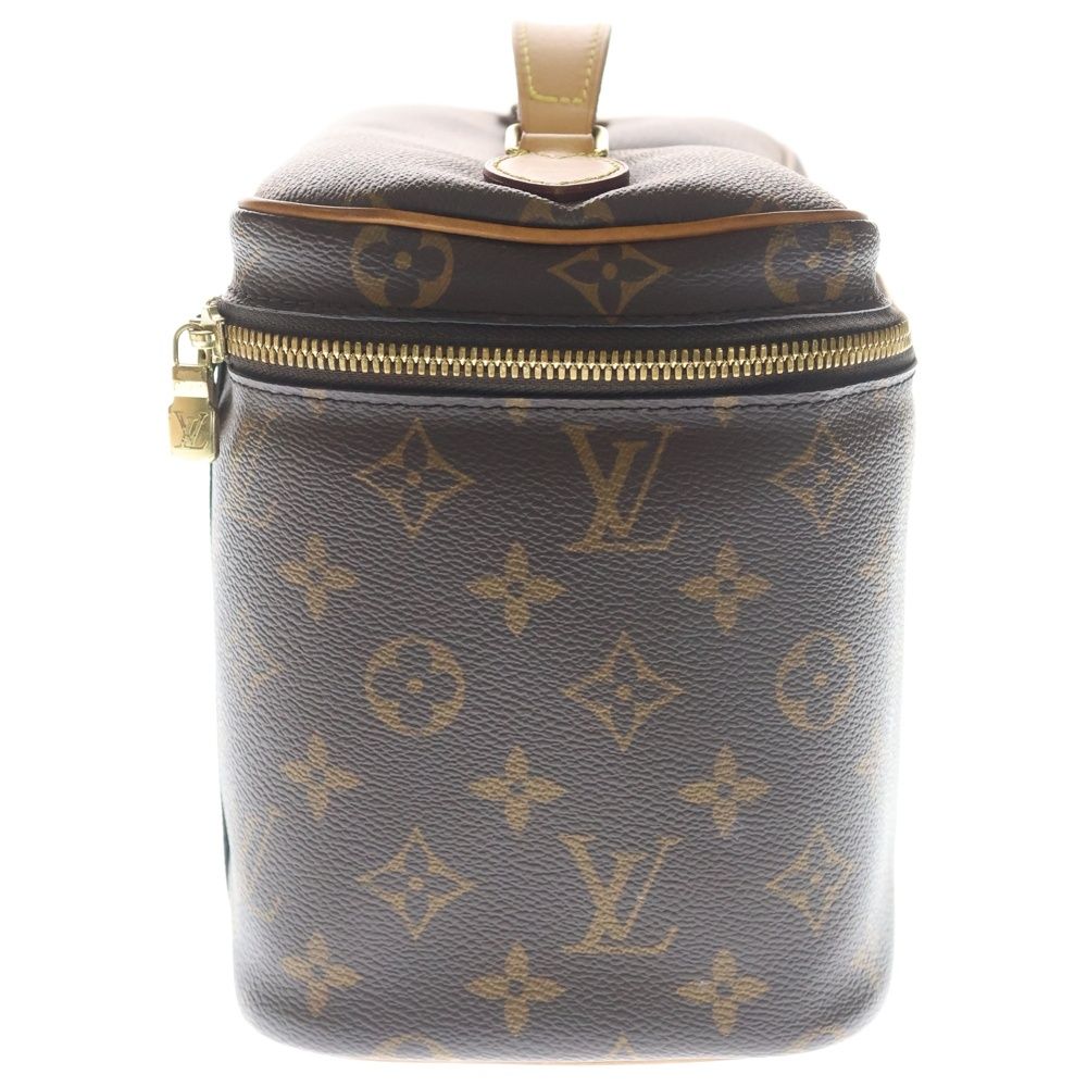 Louis Vuitton Monogram Nice BB Vanity Handbag Pouch Case Brown Leather