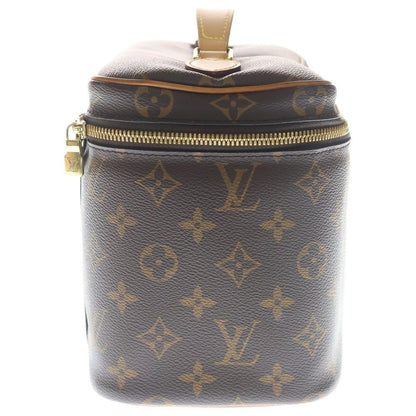 Louis Vuitton Monogram Nice BB Vanity Handbag Pouch Case Brown Leather