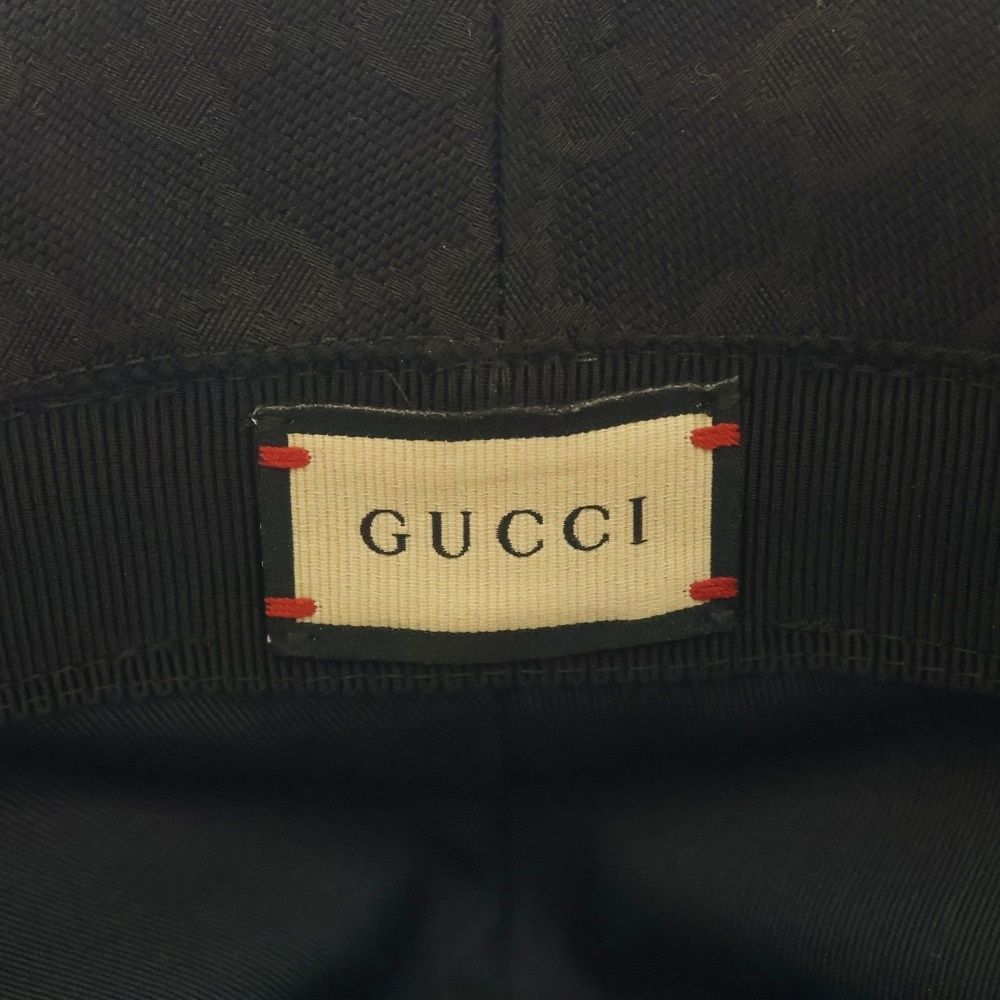 Gucci GG Canvas Marmont Leather Bucket Hat Black