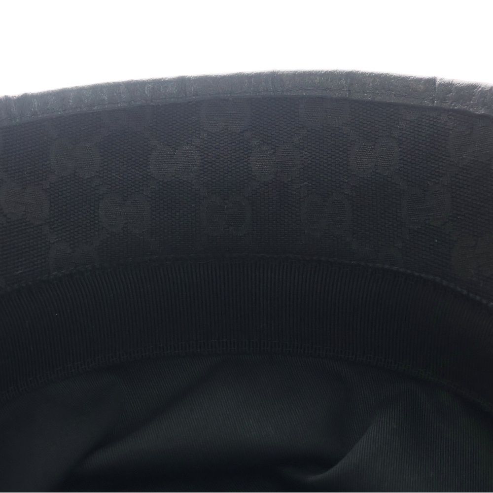 Gucci GG Canvas Marmont Leather Bucket Hat Black
