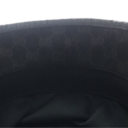 Gucci GG Canvas Marmont Leather Bucket Hat Black