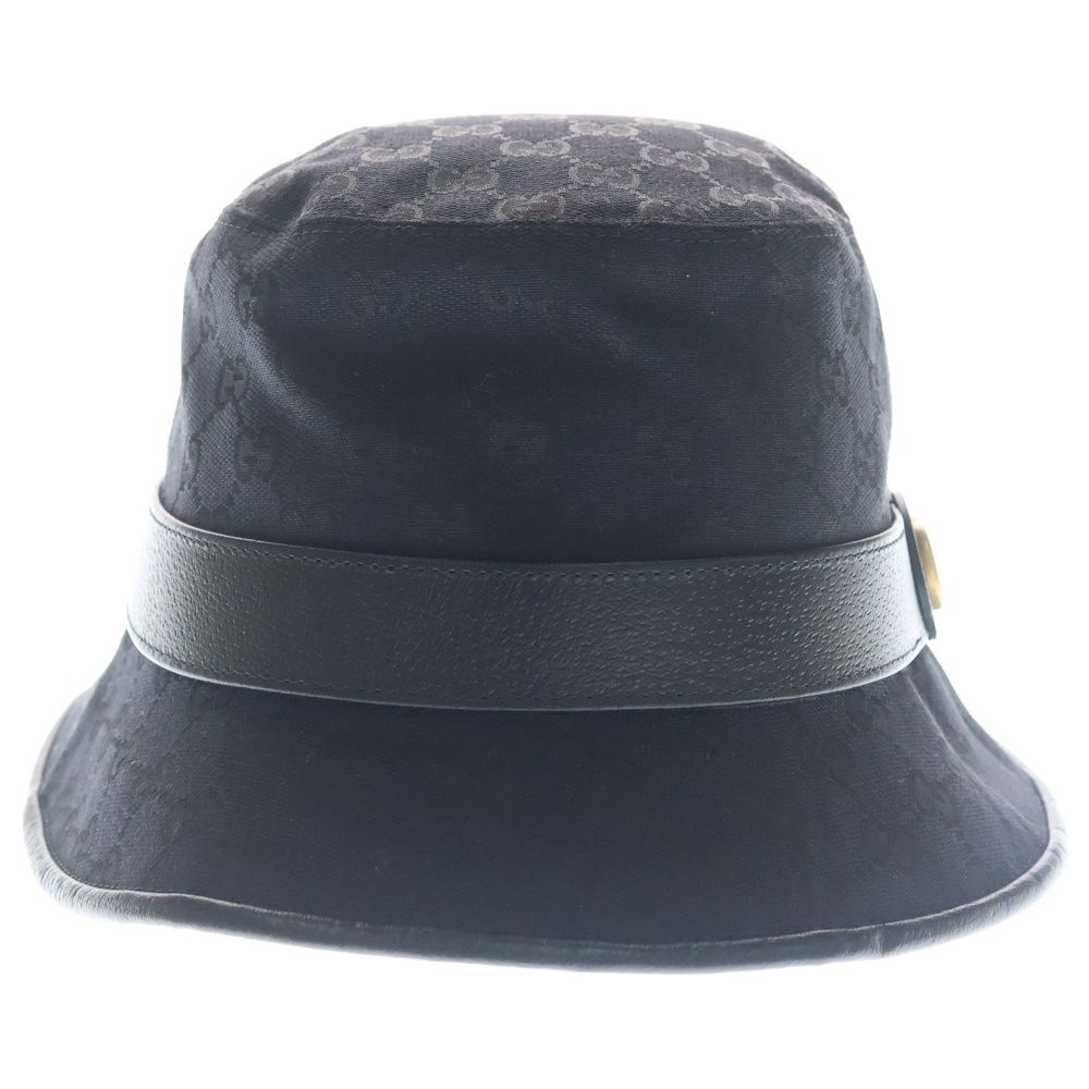 Gucci GG Canvas Marmont Leather Bucket Hat Black