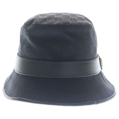 Gucci GG Canvas Marmont Leather Bucket Hat Black