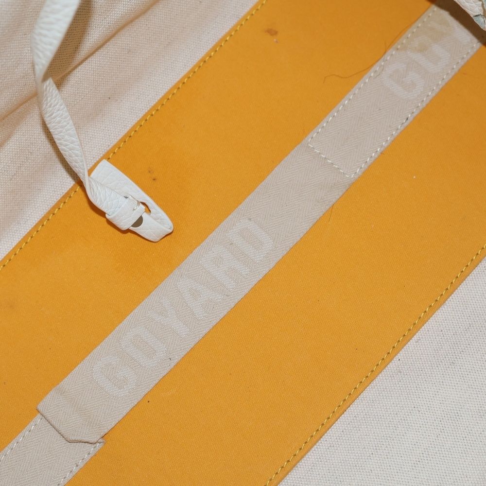 Goyard PM Tote White Leather Silver