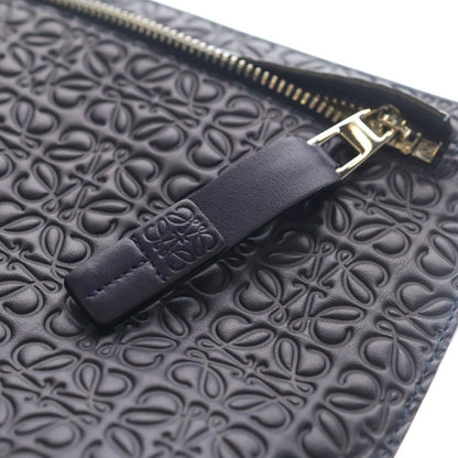 Loewe Repeat Anag Lambskin Tpouch Leather Clutch Navy