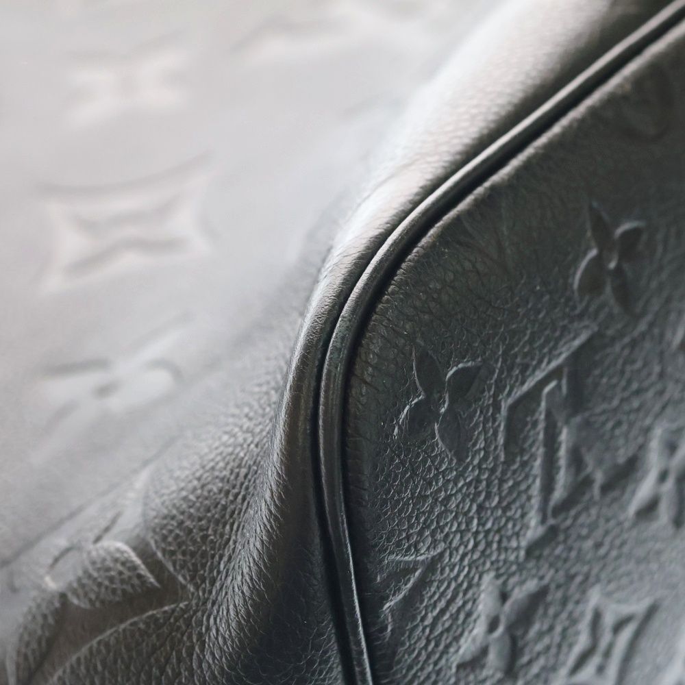 Louis Vuitton Monogram Empreinte Neverfull MM Black Leather Tote