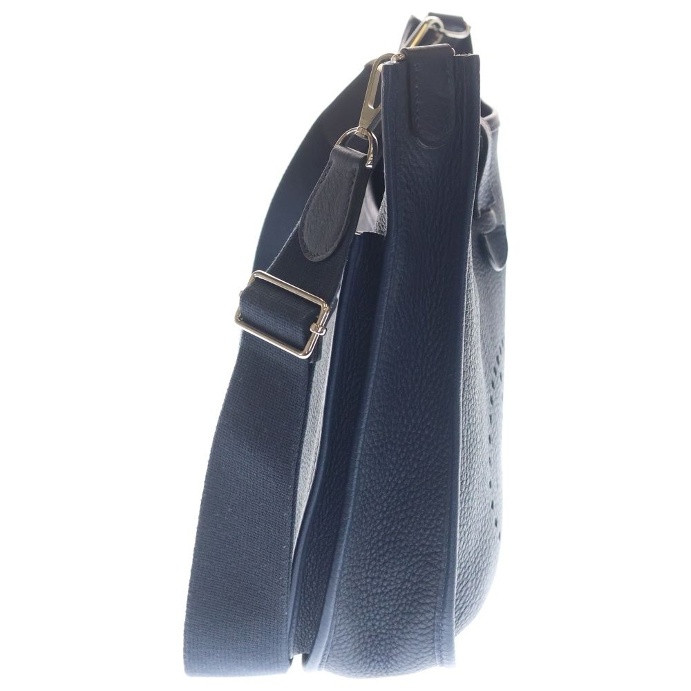 Hermes Evelyne Navy Taurillon Silver Shoulder Bag