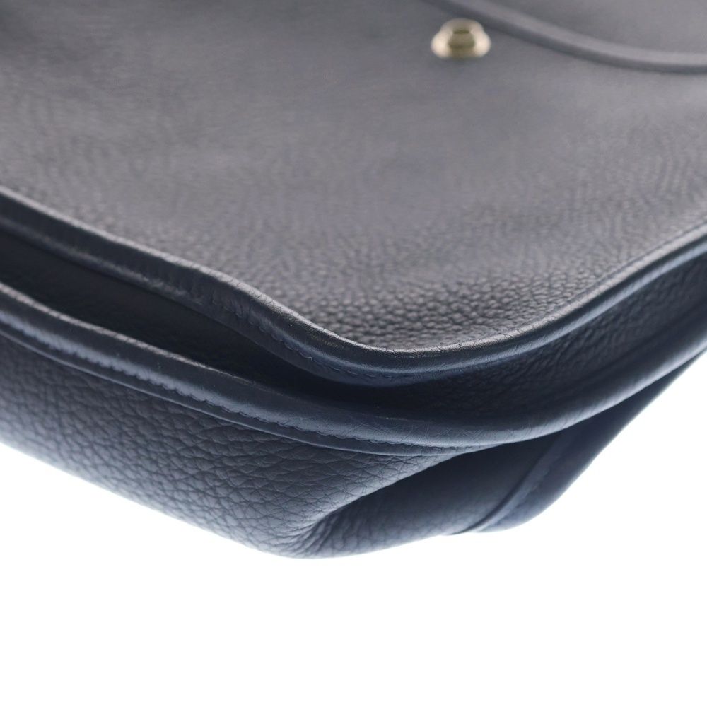 Hermes Evelyne Navy Taurillon Silver Shoulder Bag