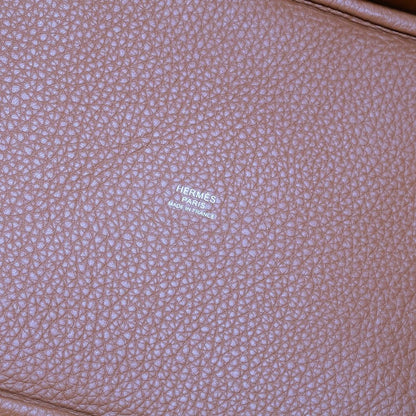Hermes Picotin Lock MM Handbag Taurillon Gold Silver