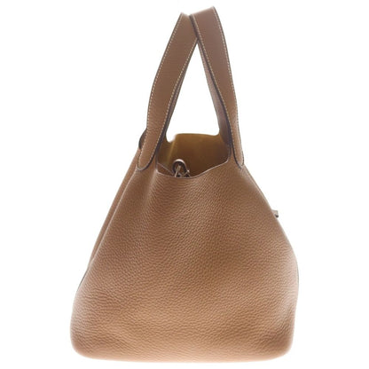 Hermes Picotin Lock MM Handbag Taurillon Gold Silver