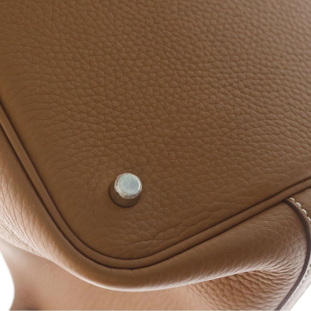 Hermes Picotin Lock MM Handbag Taurillon Gold Silver
