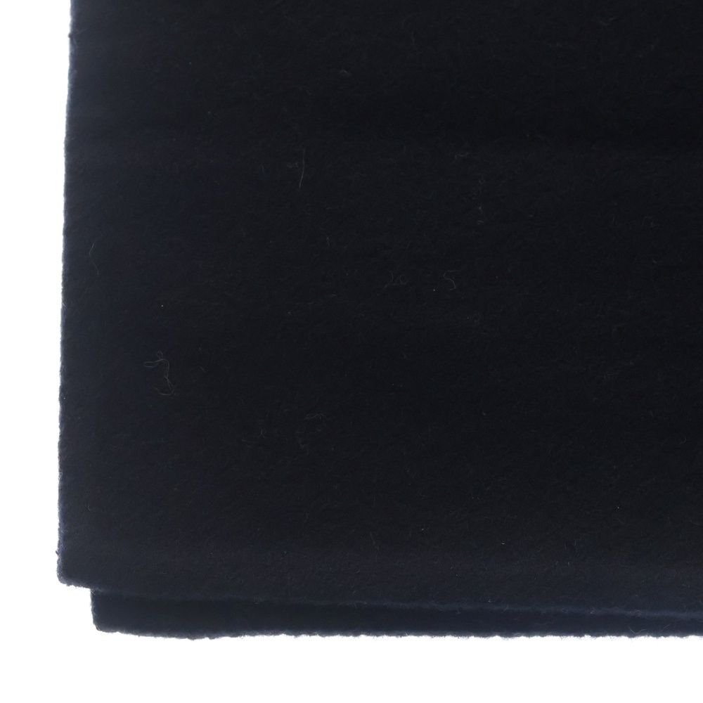 Hermes Out of Pocket Leather Patch Cashmere Scarf Shawl Navy