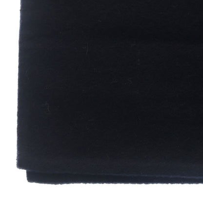 Hermes Out of Pocket Leather Patch Cashmere Scarf Shawl Navy