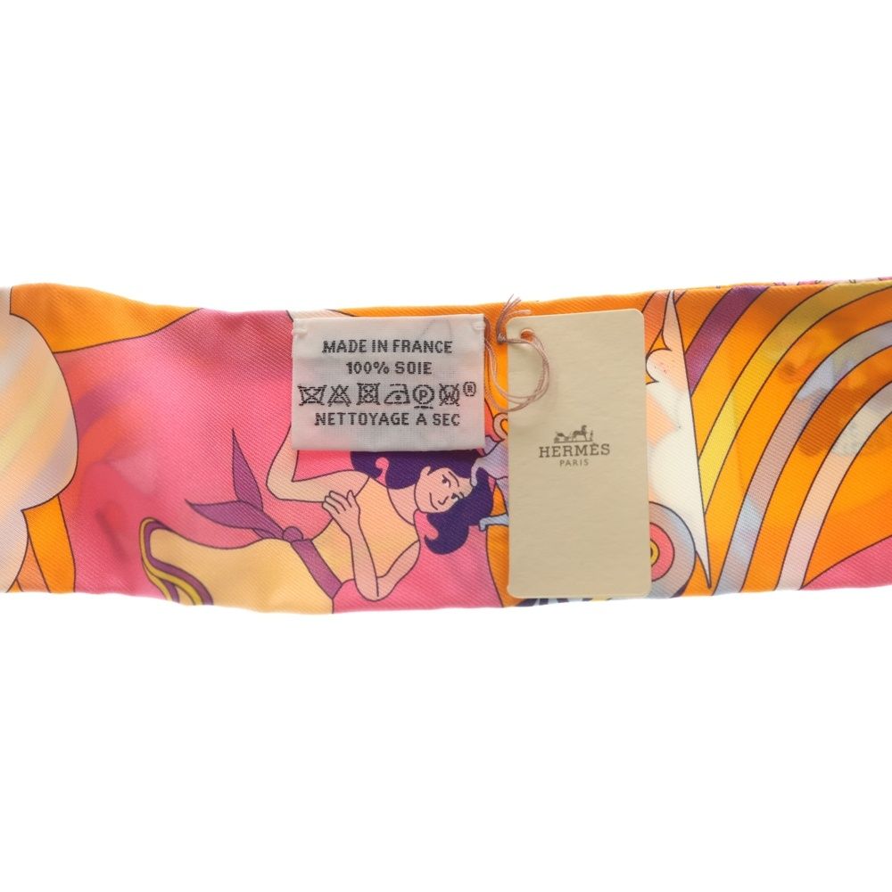 Hermes Twilly Carre Volan Flying Silk Scarfskin Orange