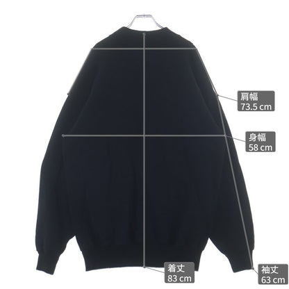 Balenciaga Front Logo Embroidery Sweatshirt Trainers Black