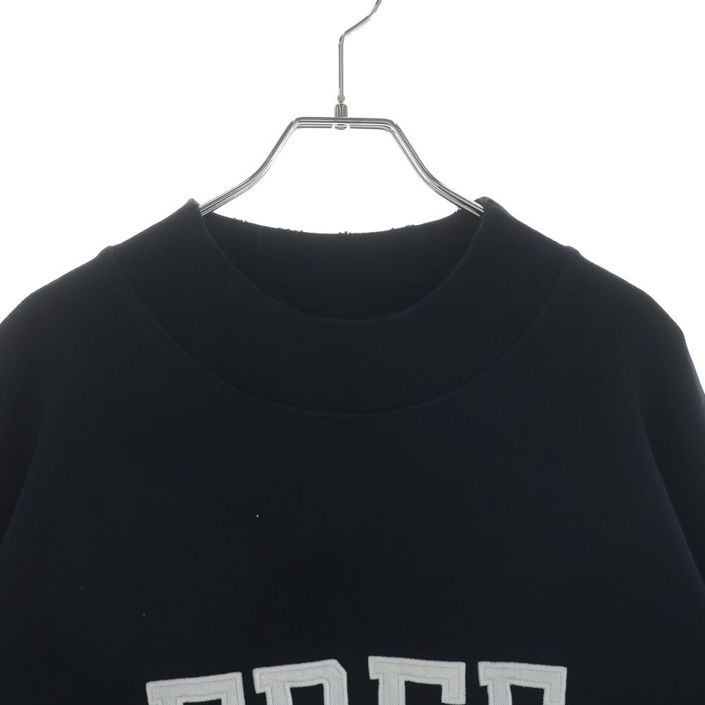 Balenciaga Front Logo Embroidery Sweatshirt Trainers Black