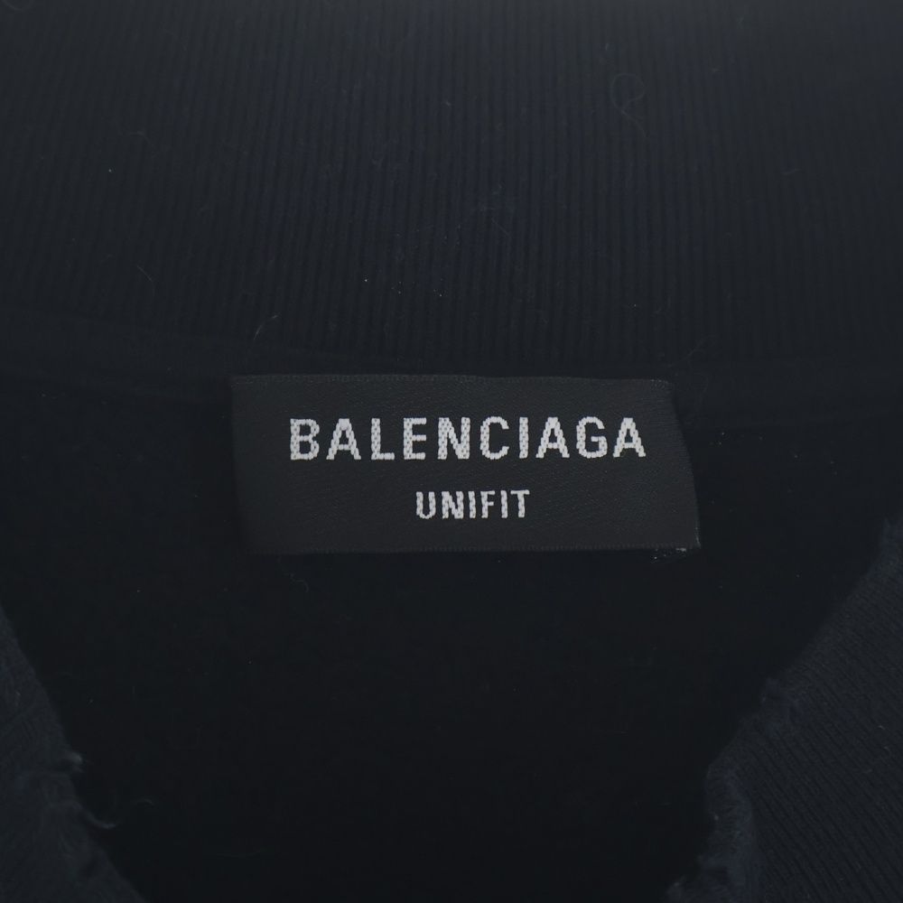 Balenciaga Front Logo Embroidery Sweatshirt Trainers Black