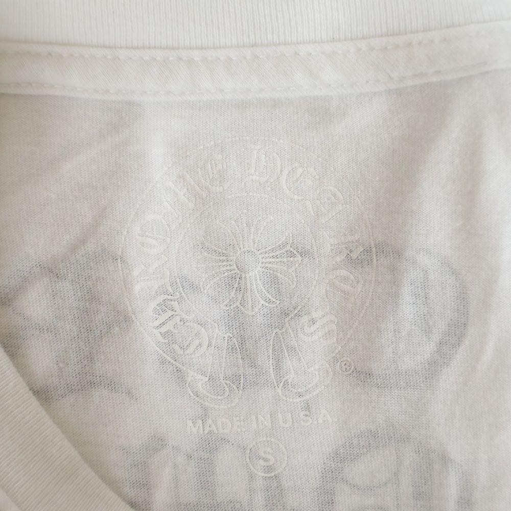 Chrome Hearts Vertical Logo S Pocket Tee Short Sleeve T-Shirt White