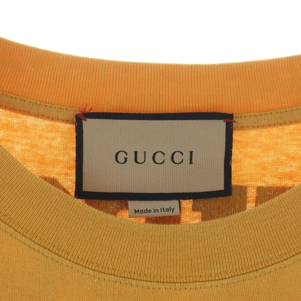 Gucci 25 Eschatology Graphic Print Oversized T-Shirt Short Sleeve Yellow Black