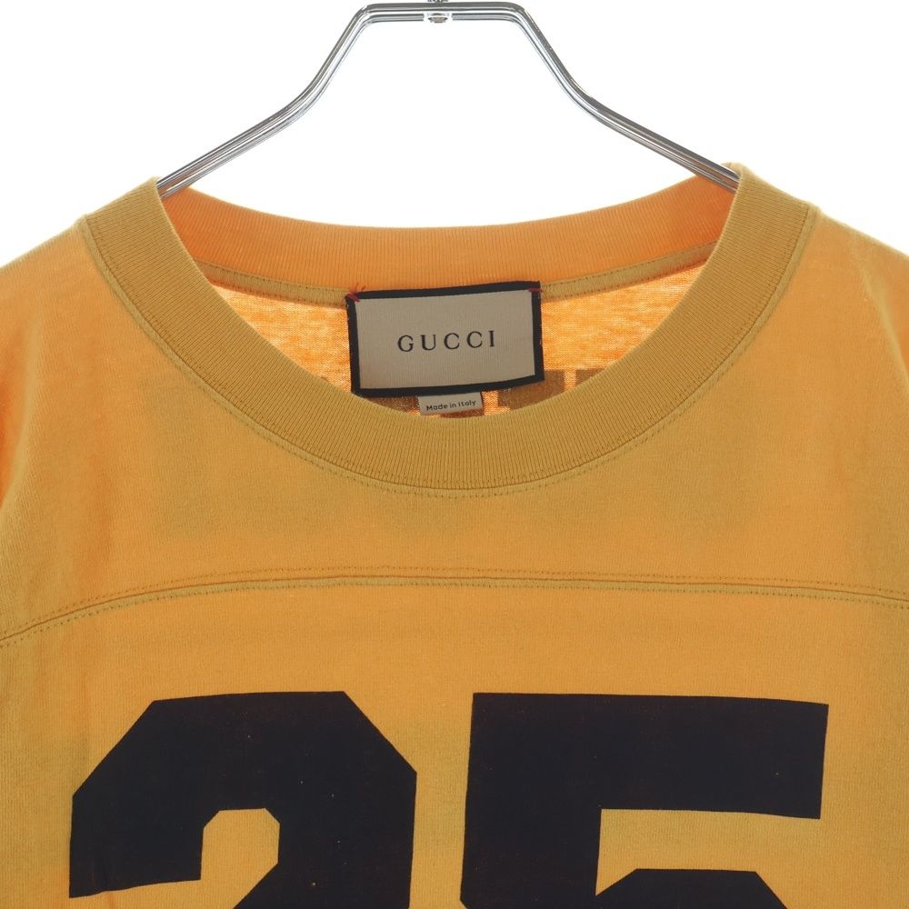 Gucci 25 Eschatology Graphic Print Oversized T-Shirt Short Sleeve Yellow Black