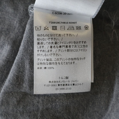 Moncler Short Sleeve Logo T-Shirt Gray Cotton