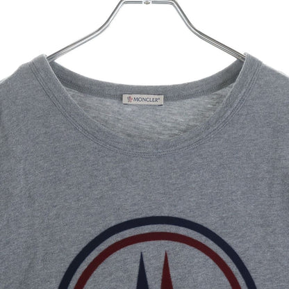 Moncler Short Sleeve Logo T-Shirt Gray Cotton