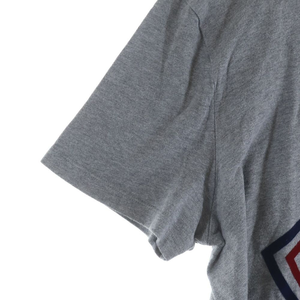 Moncler Short Sleeve Logo T-Shirt Gray Cotton
