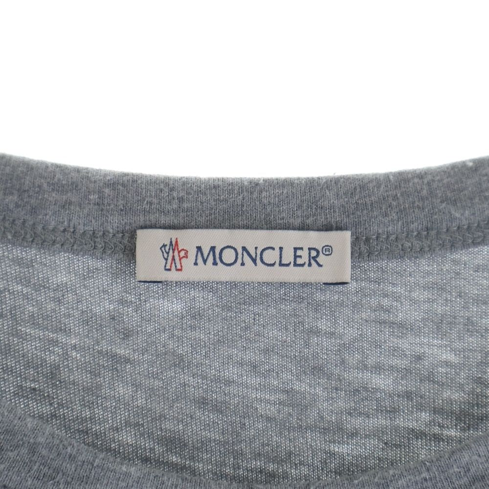 Moncler Short Sleeve Logo T-Shirt Gray Cotton
