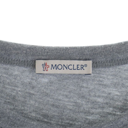 Moncler Short Sleeve Logo T-Shirt Gray Cotton