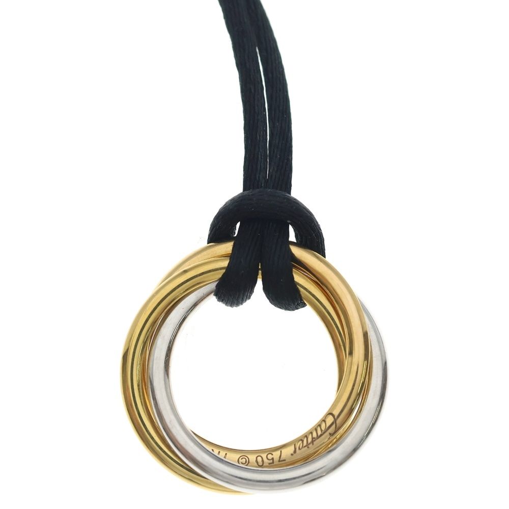 Cartier Trinity Diamond Necklace PG WG Yellow Gold White Pink