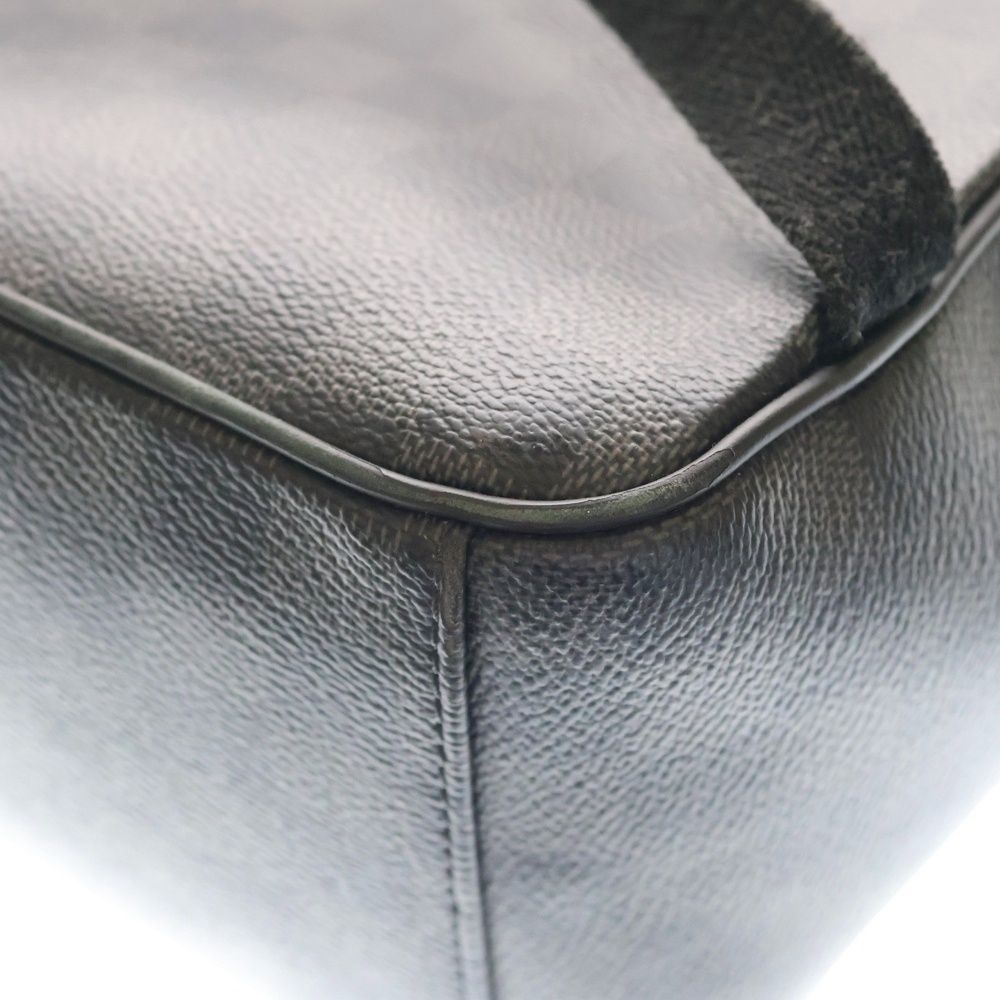 Louis Vuitton Damier Graphite Josh Backpack Black Leather Silver