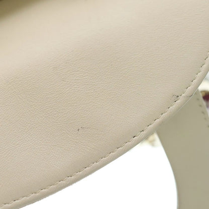 Dior Monsieur Lady Small 2-Way Mini Tote Shoulder Bag Ivory White Leather Gold