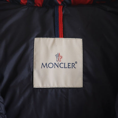 Moncler Frioland All Over Pattern Down Jacket Navy Red