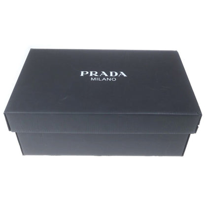 Prada Triangle Logo Leather Low Cut Sneakers White