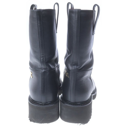Chanel Engineer Boots Black Leather