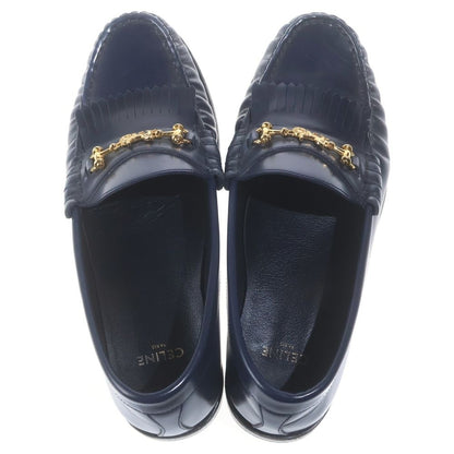 Celine Luco Fringe Loafers Navy