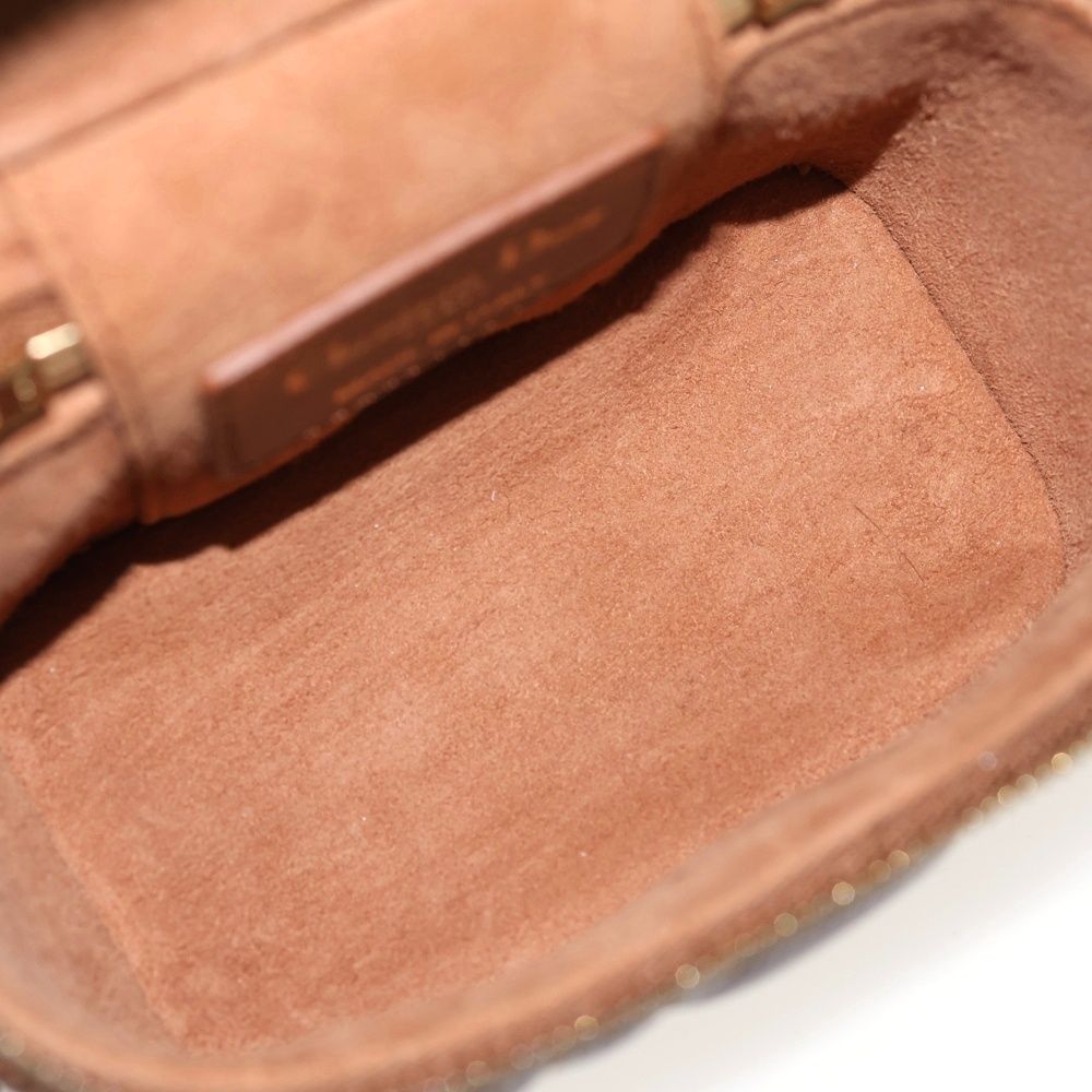 Dior Micro Lady Vanity Case Brown Leather Shoulder Bag