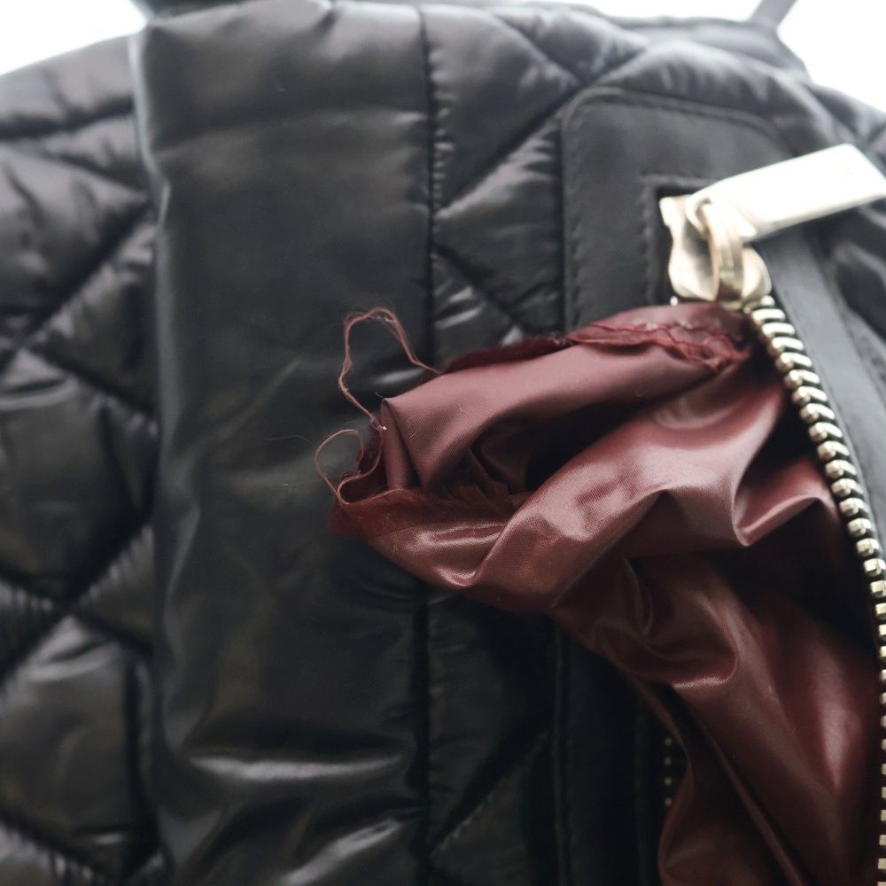 Chanel CC Logo Quilted Nylon Shoulder Bag Black