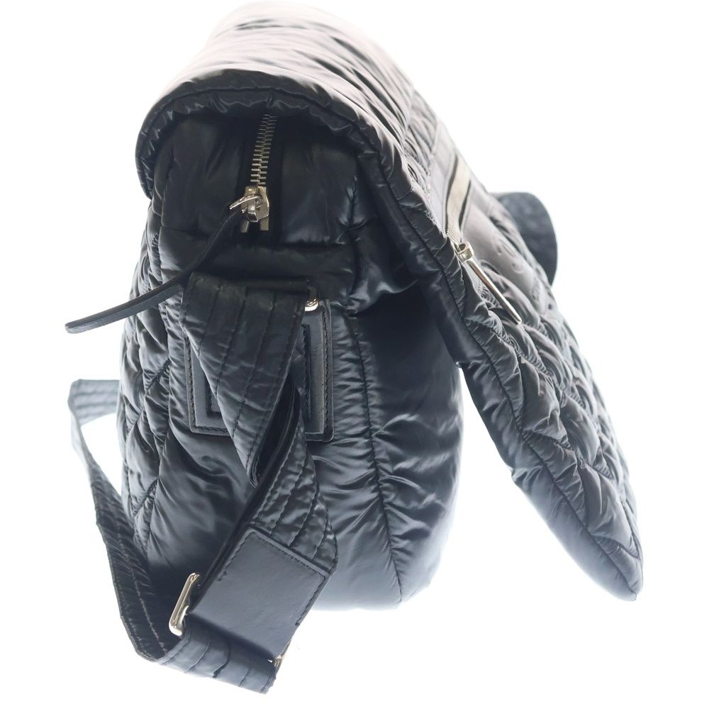 Chanel CC Logo Quilted Nylon Shoulder Bag Black