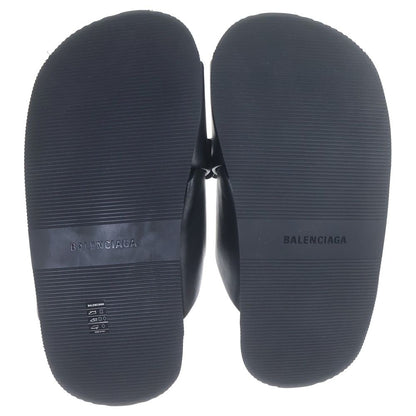Balenciaga Granito Sunset Flat Mule Sandals Black Silver